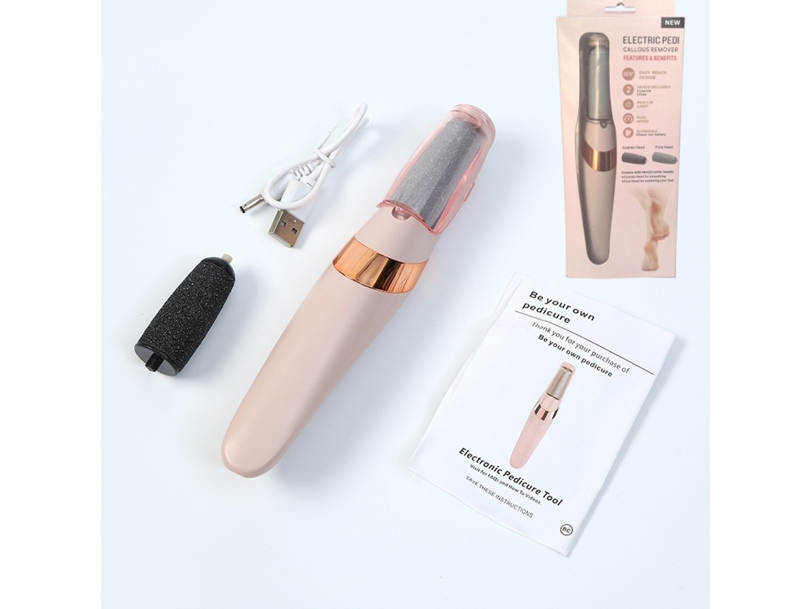 (rosa, 500mah, Motor De 150cc) Lima Eléctrica Para Pies Para Eliminar Callos Y Piel Muerta.