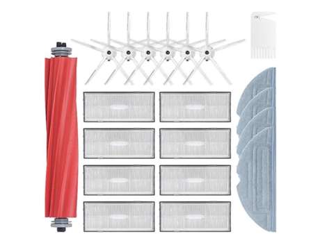 Escova lateral esfregões panos filtros hepa para peças roborock s7 t7s t7plus