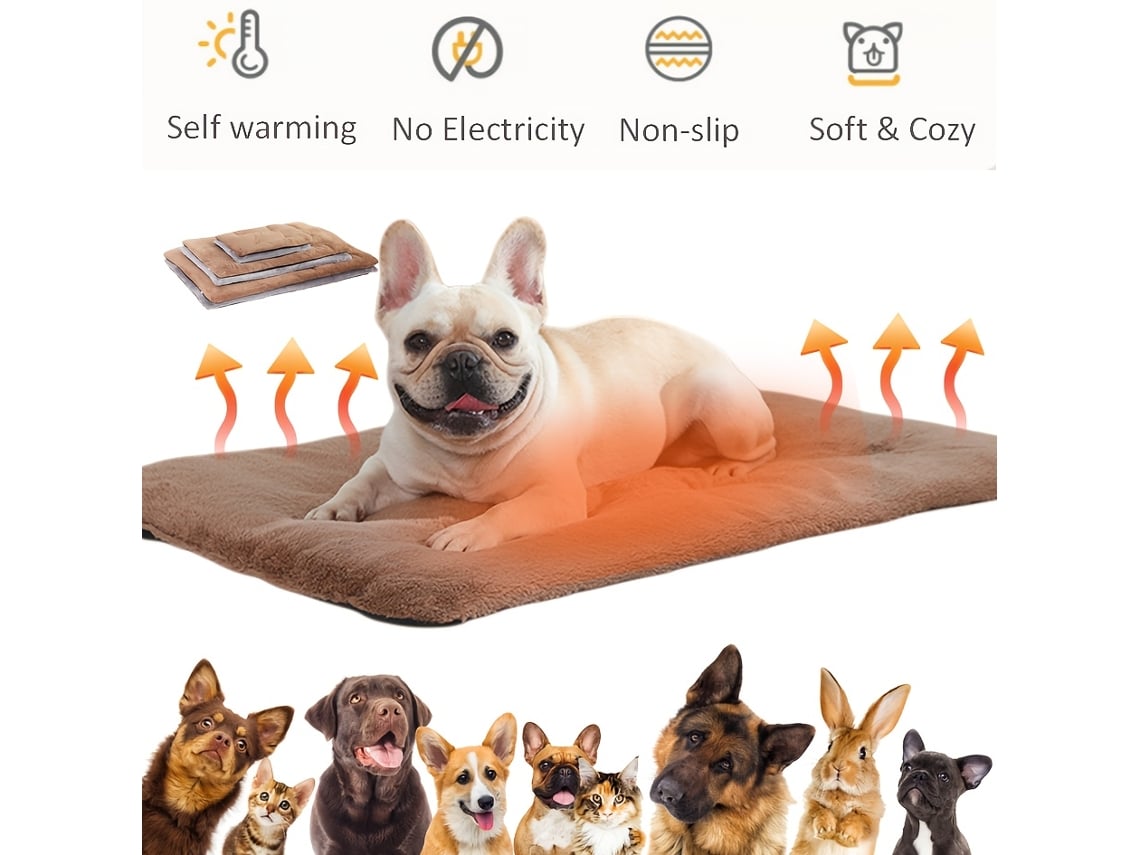 Alfombrilla Térmica Para Mascotas. Apta Para Uso Interior Y Exterior, No Requiere Electricidad Y Es De Tamaño Xl.
