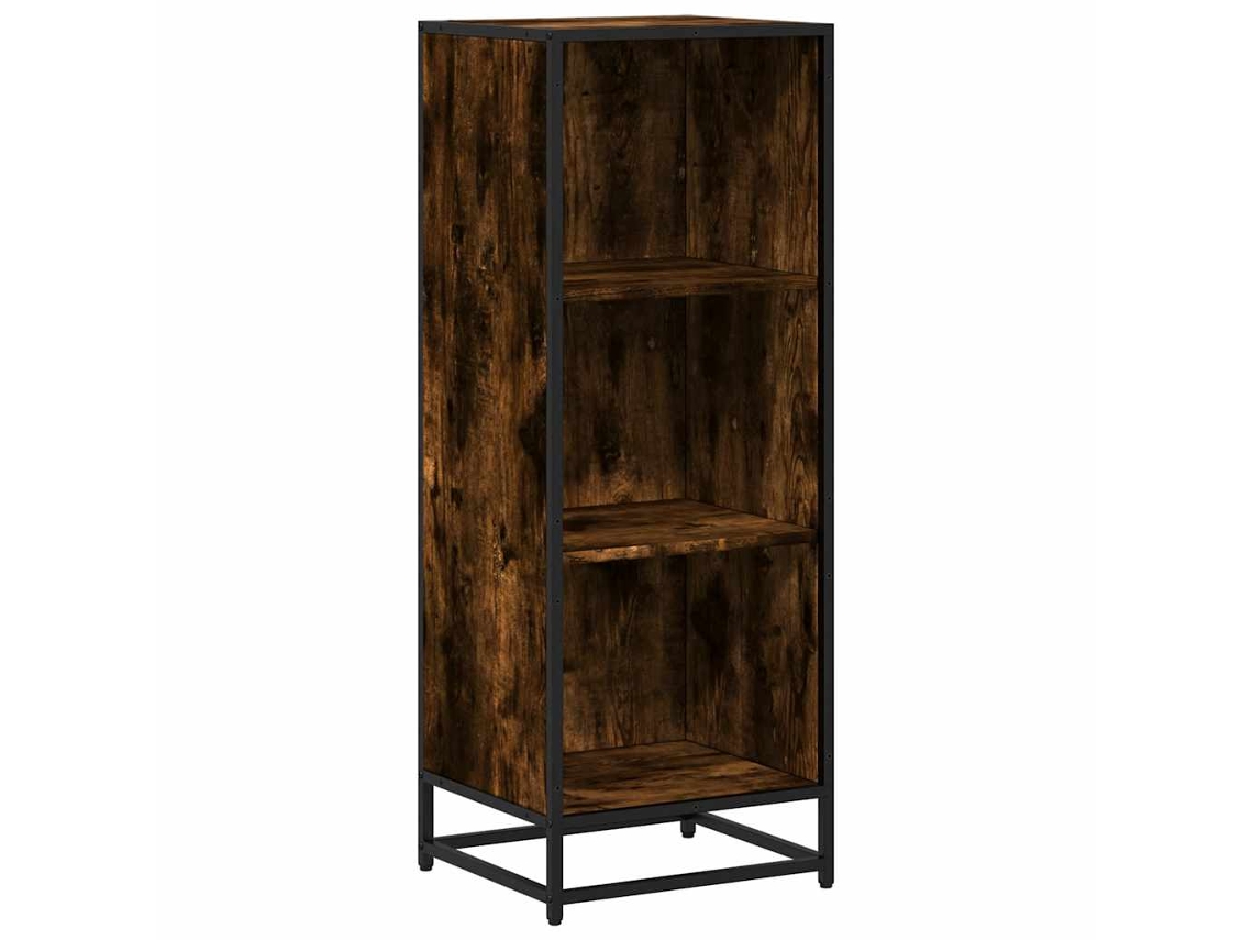 Estantería de madera de roble ahumado de MAISON EXCLUSIVE, 40x35x107,5 cm