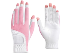 Guantes De Golf Para Mujer Con Dedos Descubiertos, Ajustables, Malla Transpirable, Protección Solar, Accesorio