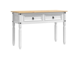 Mesa auxiliar con cajón, blanca, 115 x 46 x 73 cm, MAISON EXCLUSIVE