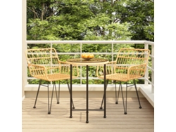 Juego de comedor de jardín de mimbre de 3 piezas DKD Home Decor