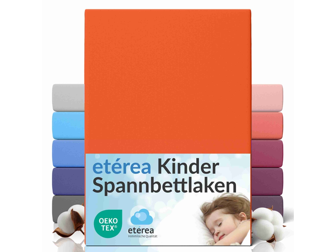 Sábanas Ajustables Etérea Elástico Colchones Hasta 25 Cm 60x120 - 70x140 Cm Naranja
