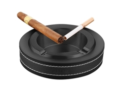 Cinturón Para Cigarrillos Y Cigarrillos, Cinturón De Escritorio Moderno De Material Pu Metálico (negro)