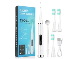 (blanco + 2 Cabezales De Cepillo) Escáner Dental Eléctrico De Vibración Sónica