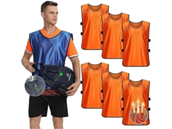 2026-6 Chalecos De Entrenamiento Para Fútbol Baloncesto Hockey Adultos Niños Transpirables Duraderos Con Bolsa Impermeable Tallas S/m/l/xl