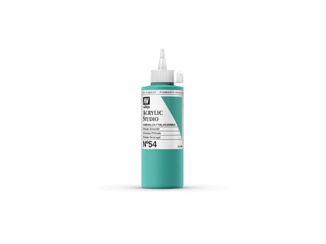 Pintura Acrilica Vallejo Studio 200 Ml (54 Esmeralda Ftalocianina)