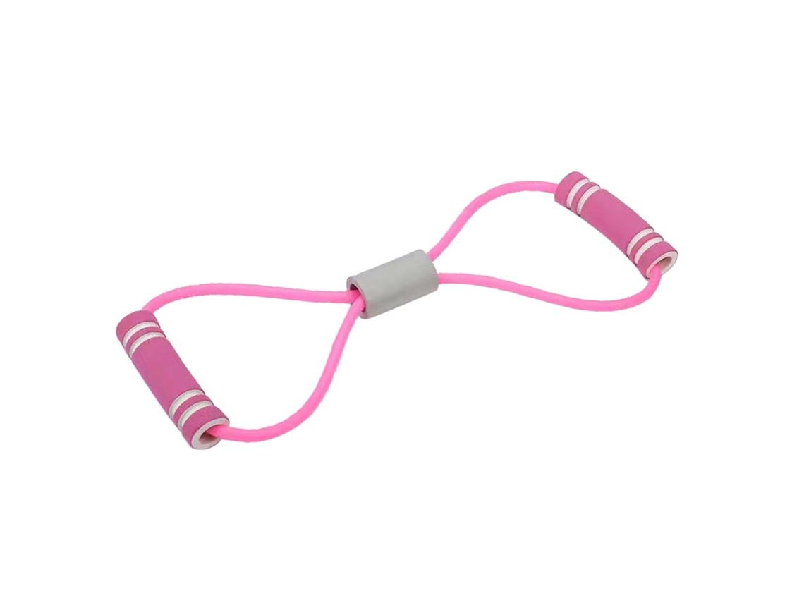 Banda De Resistencia Figura 8 Ajustable Para Estiramiento De Brazos Y Hombros Elástica Fitness Rosa