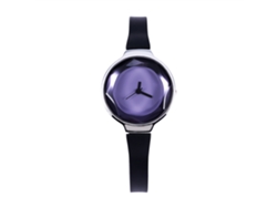 Reloj De Pulsera Analógico Redondo De Cuarzo Con Correa De Silicona (negro)
