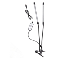 2026-luz De Crecimiento De Plantas Led De Espectro Completo 30w, Doble Cabeza, Clip, Usb, Regulable Con Temporizador Para Interiores