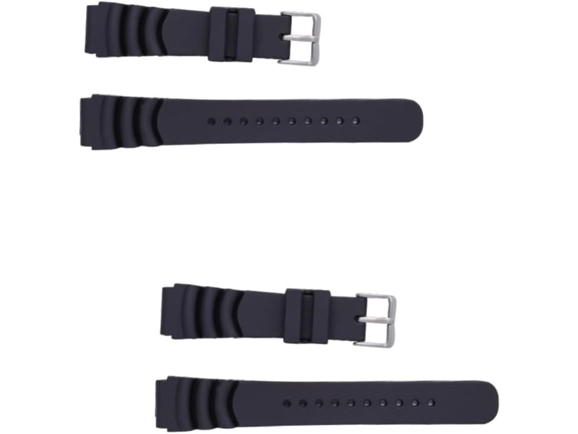 2piezas Correa Reloj Silicona Reemplazo Banda Duradera Actividades Acuáticas Negro