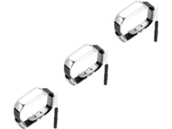 Conjunto De 3 Pulseiras De Reposição Elegantes Para Relógios Com Tela Sensível Ao Toque, Com Armação Prateada.