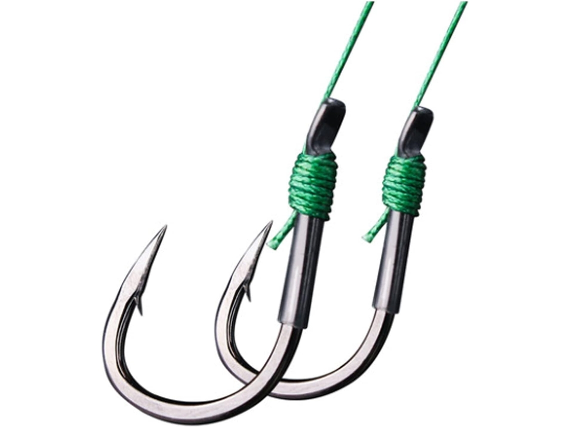 Juego De Anzuelos Portátiles Circle Fish, 2 Juegos Pesca Unidos Con Anzuelo Doble Alta Resistencia, Grandes...