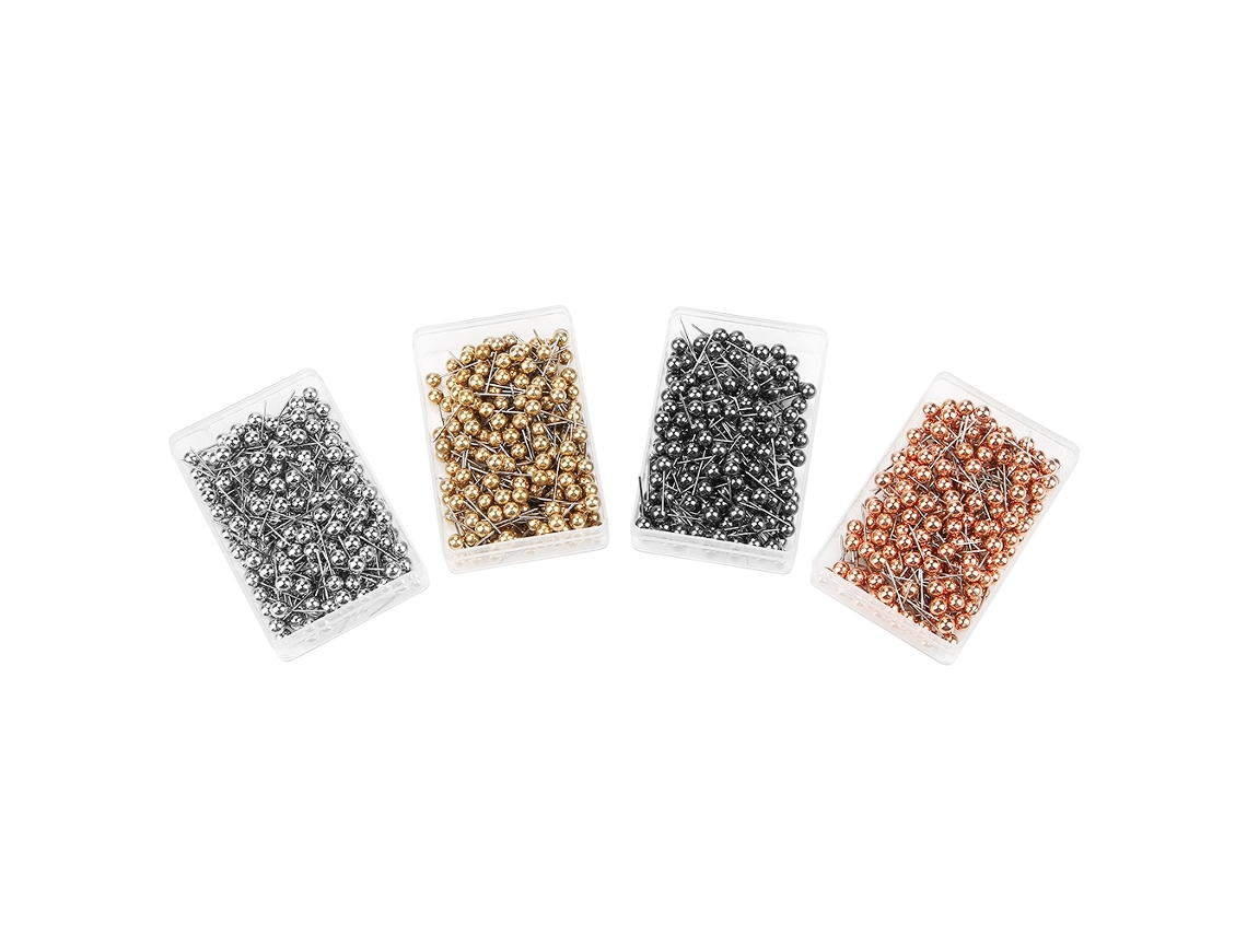 800 alfileres redondos de cabeza de perla multicolor para coser y confeccionar ropa
