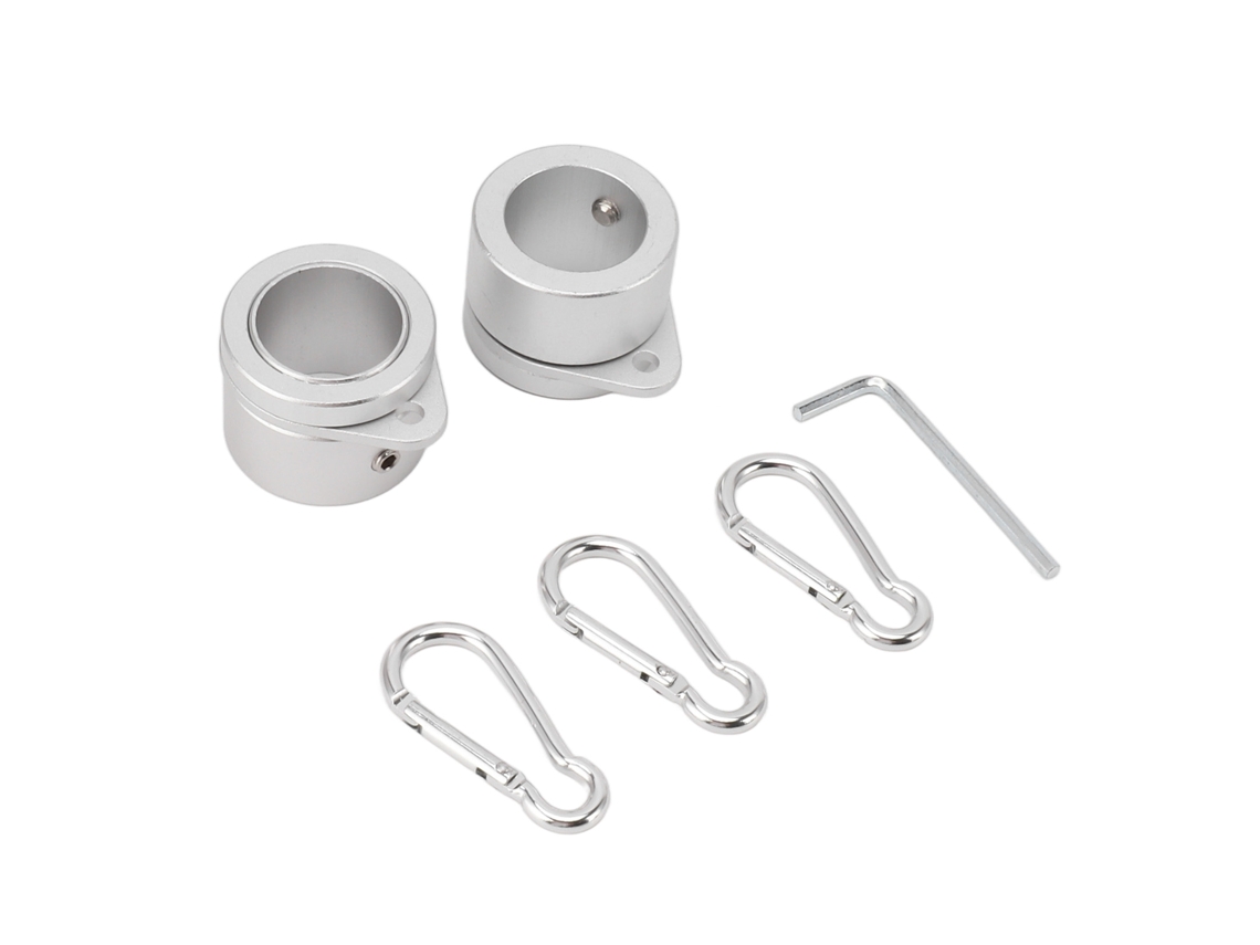 Primerox 2 Anillas para banderas, varilla G3/4", antivuelco, rotación de 360°, aluminio, con gancho y llave Allen.