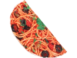 Manta Portátil Con Estampado De Pizza Halo, Redonda, Divertida Y Suave.