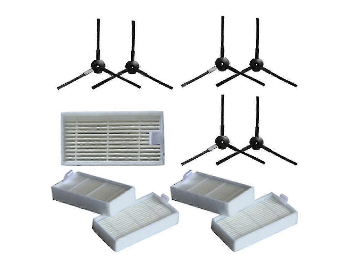 Cepillos Laterales + 5 Filtros Compatibles Con El Robot Aspirador Lidl Silvercrest Ssr 3000 A1.