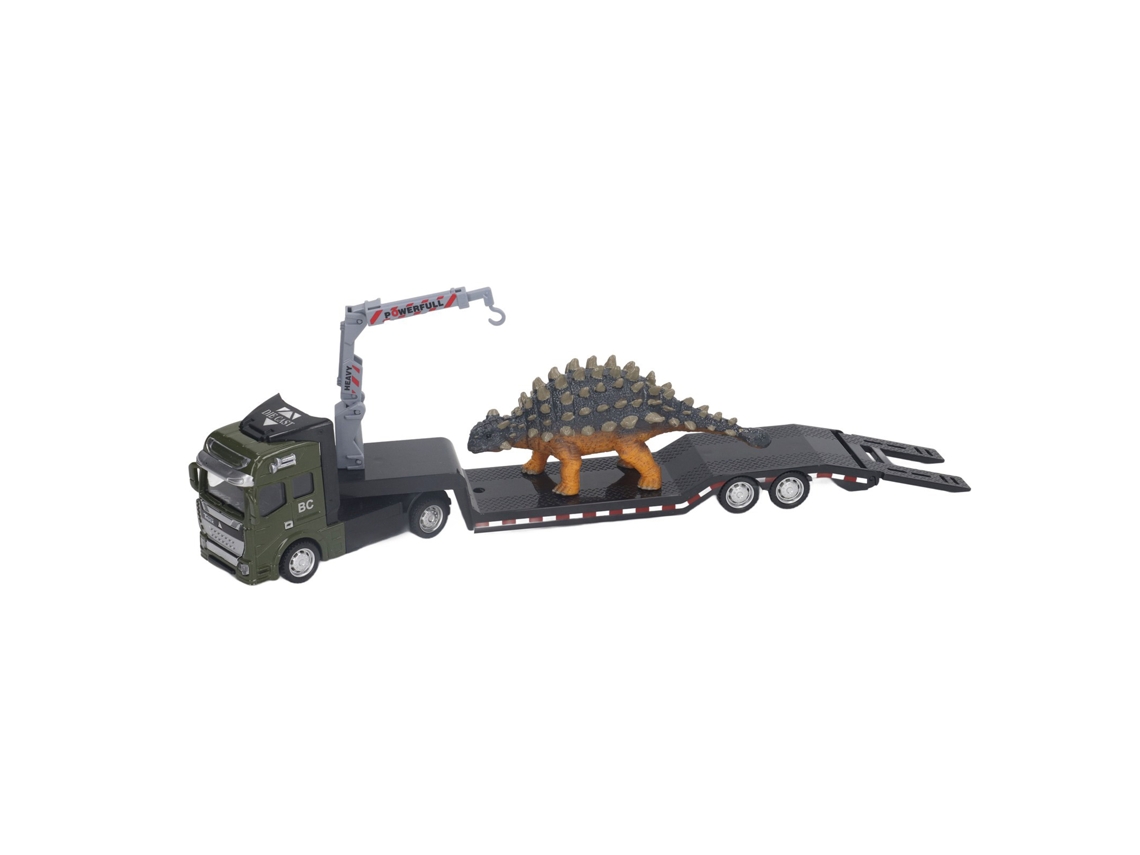 -remolque De Transporte De Dinosaurios 1:50 Simulación Alta Aleación Camión Porta Dinosaurios Juguete Para Niños Niños Saichania