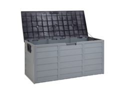 Caja de almacenaje con ruedas BELIANI Locarno de Material sintético Beige 112x50x53