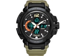 Reloj Deportivo Para Hombre, Resistente Al Agua Hasta 50 M, Luminoso, Con Funciones De Cronómetro Y Calendario (caqui).