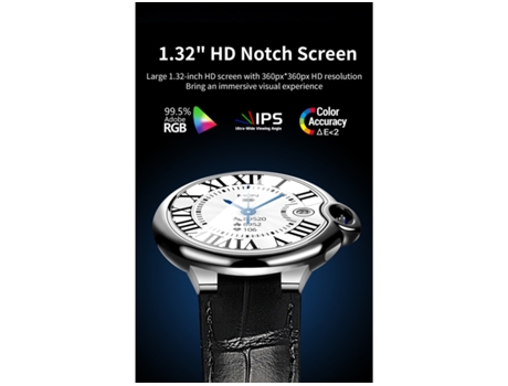 Smartwatch YDCY Aw28 Negro Plata
