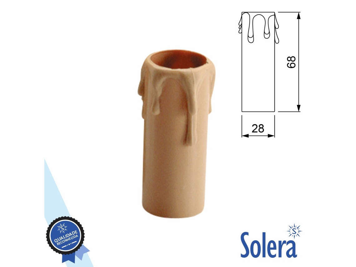 Funda De Vela Para Portalámparas Crema 29x70mm Solera 853c