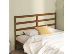 Cabecero De Cama Madera Maciza De Pino Marrón Miel 156x4x100 Cm