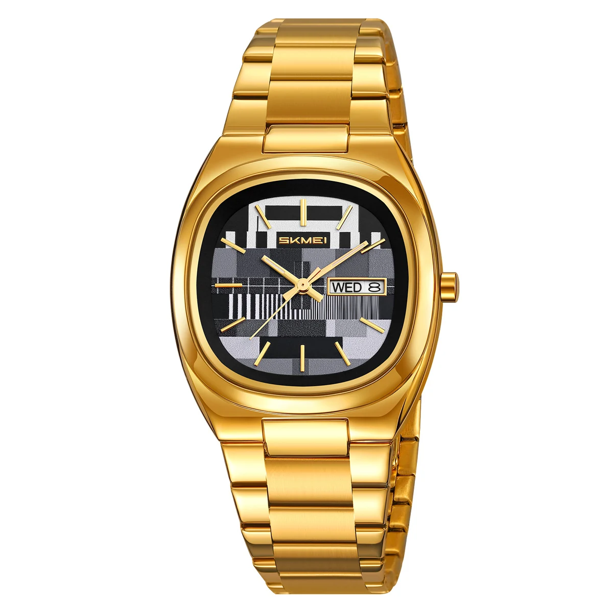 Reloj De Cuarzo (gris Dorado), Reloj Creativo Resistente Al Agua Con Calendario Semanal, Reloj De Negocios Y Deportivo Para Hombre Y Mujer.