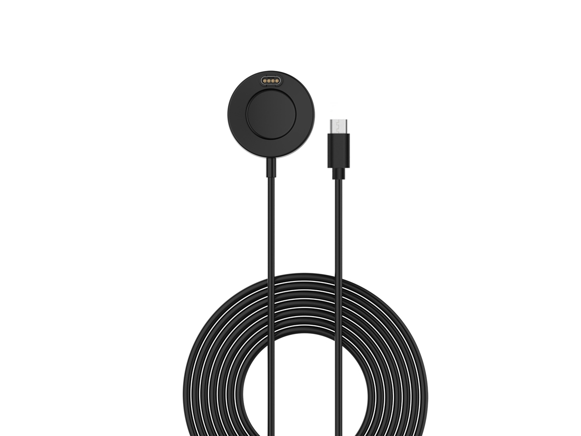 Cargador de reloj con interfaz Garmin EPIX 2 Type-C/USB-C con función de datos (negro)