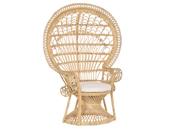 Silla de jardín BELIANI Emmanuelle de Ratán Natural 120x50x150