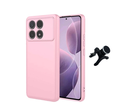 Funda Proteção Traseira Compativel para Xiaomi Xiaomi Poco F6 Pro GIFT4ME Silicona Rosa
