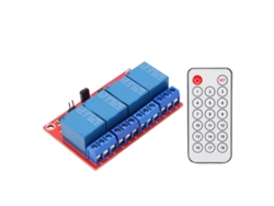 Módulo De Relé De 4 Canales Con Receptor Infrarrojo Y Interruptor De Control 12v