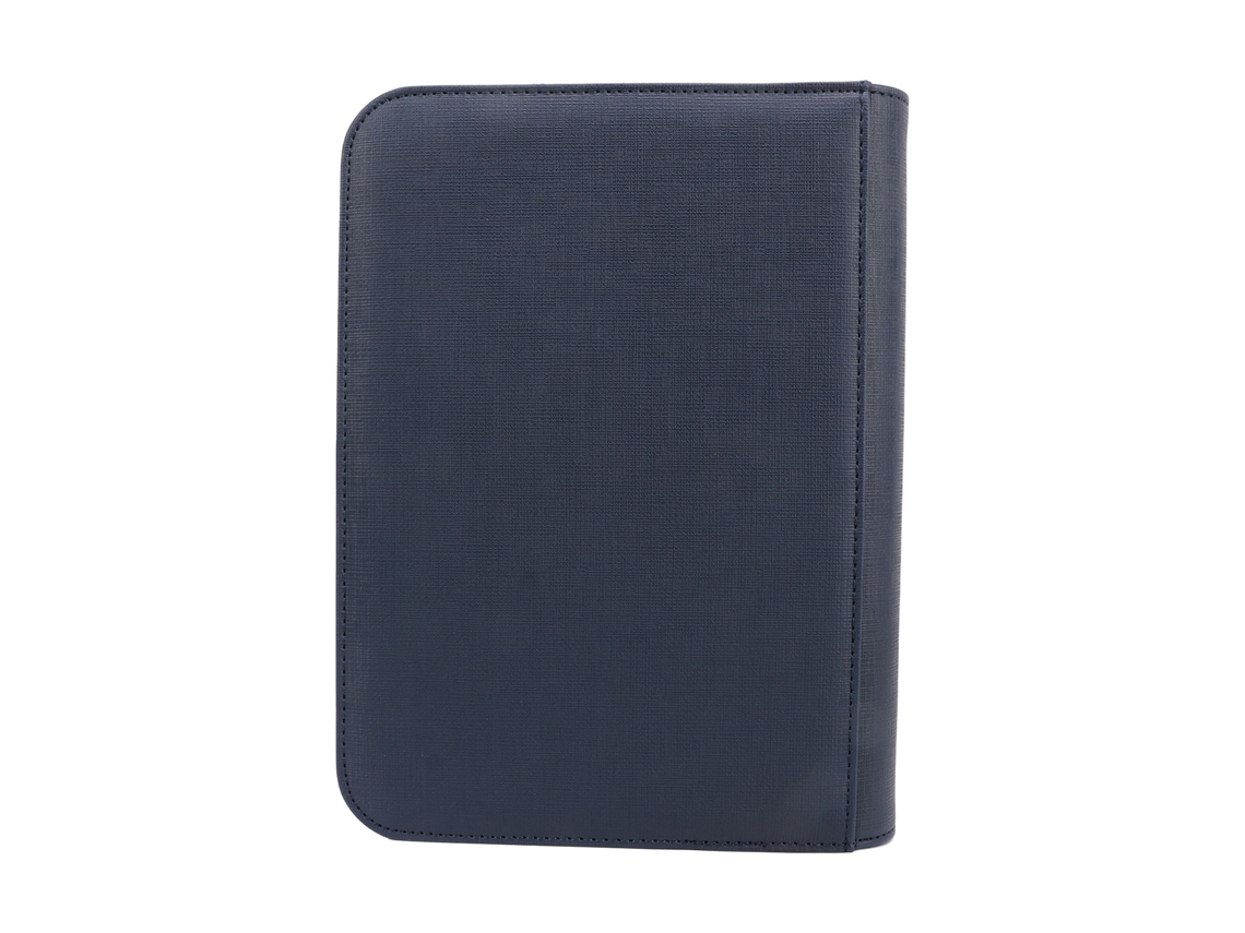 Carpeta Para Tarjetas De Visita Con 4 Bolsillos, Capacidad Para 160 Tarjetas, Almacenamiento De Tarjetas En Piel Sintética, Color Azul.