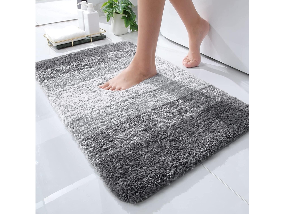 Alfombra De Baño De Microfibra Con Forro Polar, 40x60cm, Antideslizante Y Muy Absorbente.