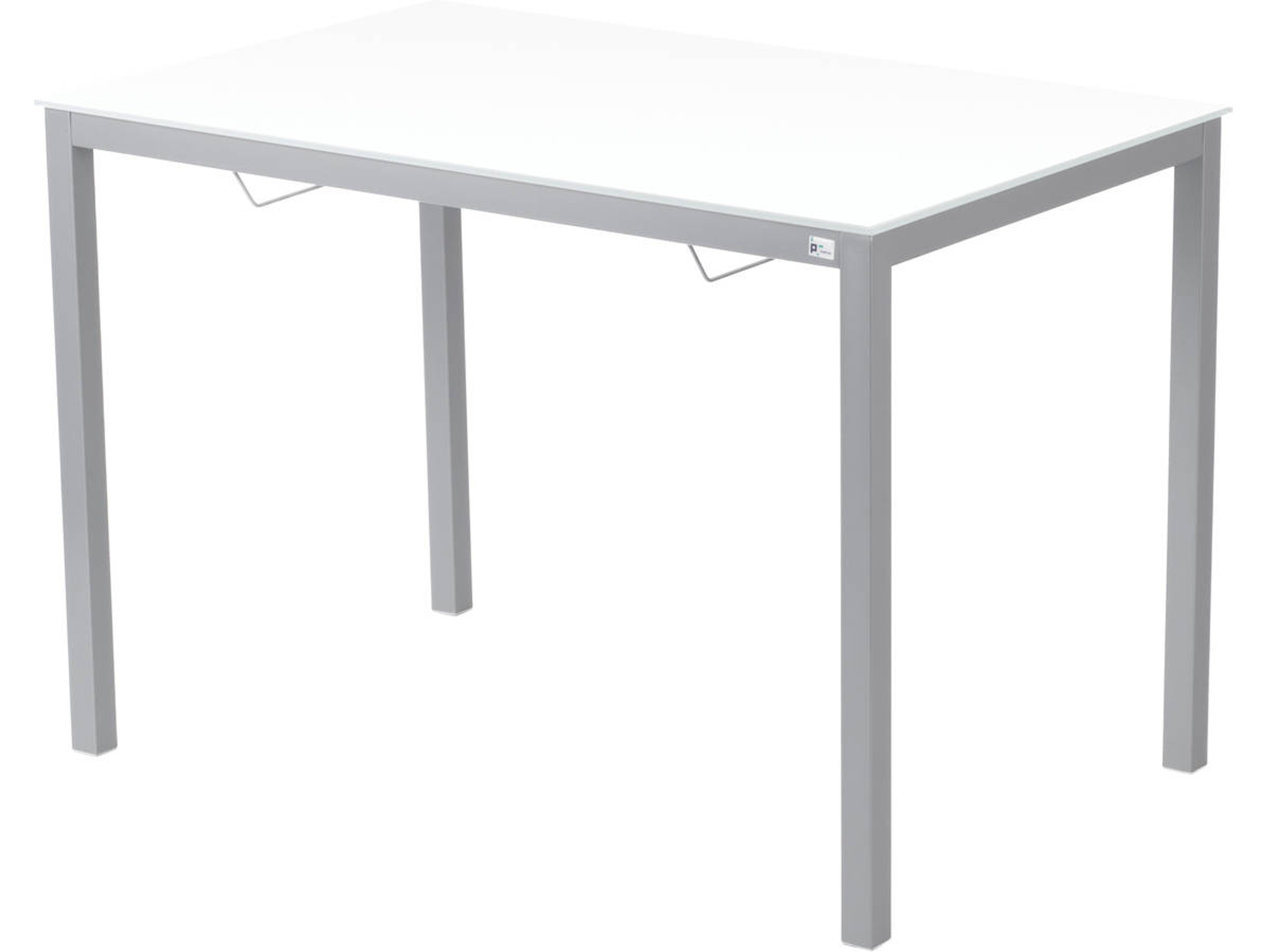 Mesa de Cocina PORTUS Amigo (Blanco - 110 x 70 cm - Vidrio)