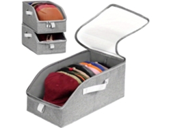 Caja para guardar gorras de béisbol, grande y compacta, con tapa, soporte para gorras con tapa transparente | Su Slowmoose