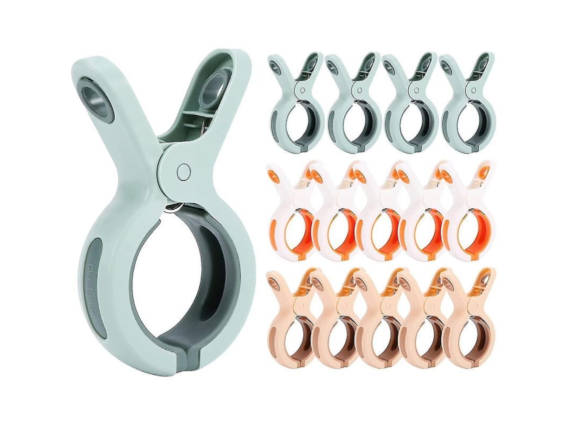 Prendedores de toalha Fasst para praia, piscina e cruzeiro, clipe de plástico antiderrapante, 3 cores, 9/15 unidades. CUIDADOS