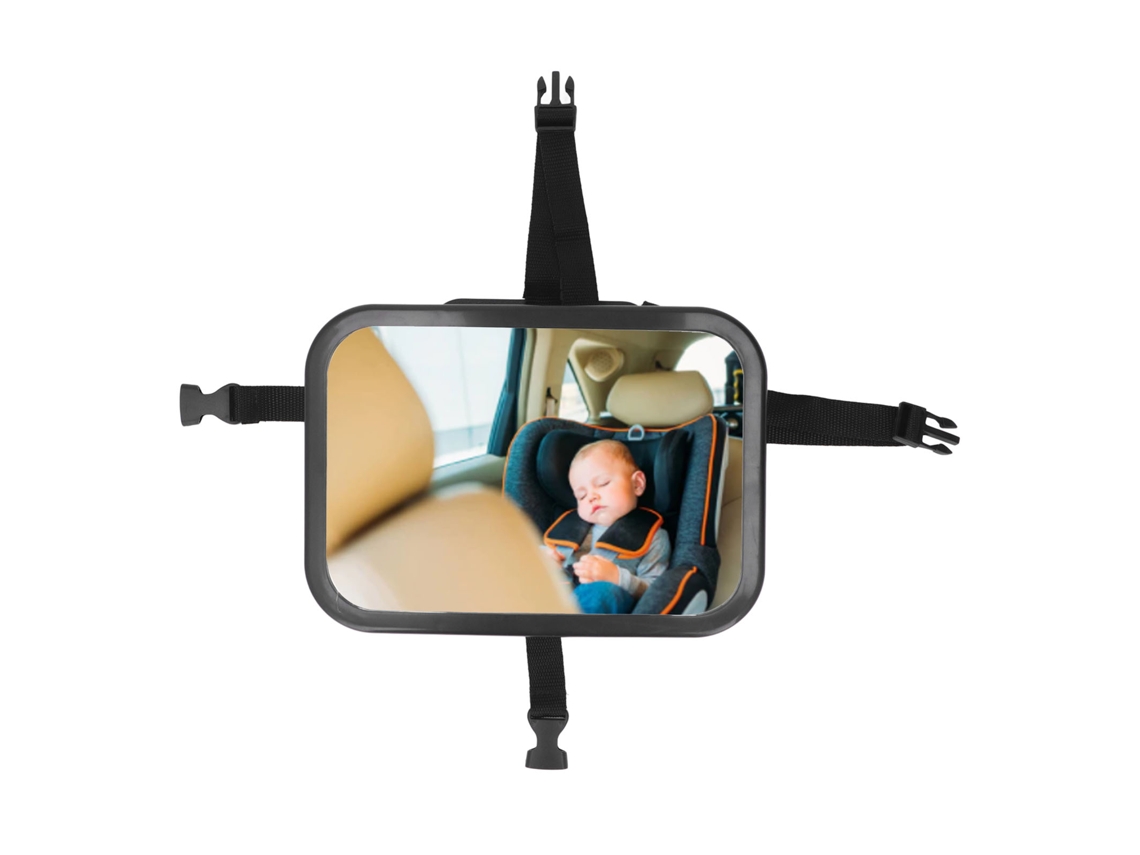Espejo Retrovisor Para Bebé Para Interior De Coche Con Rotación De 360°, Correas Ajustables, Amplio Campo De Visión Y Resistente A Los Arañazos.