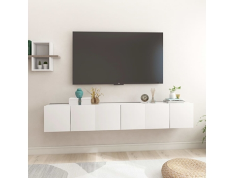 MAISON EXCLUSIVE Muebles colgantes de TV 3 unidades blanco 60x30x30 cm