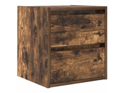 Maison Exclusive - Mesilla De Noche De Pared Roble Ahumado 38x34x40 Cm