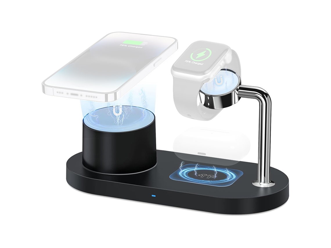 Base De Carga Inalámbrica, 3 En 1 Mag-safe Magnética, Carga Multi-dispositivo