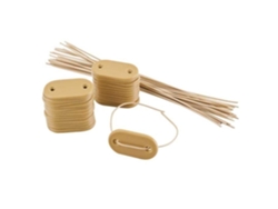 Liame Y Protección Plástica Amarilla De Fijación Para Cerca Marca 2,5x1,8cm 26 Piezas Marque