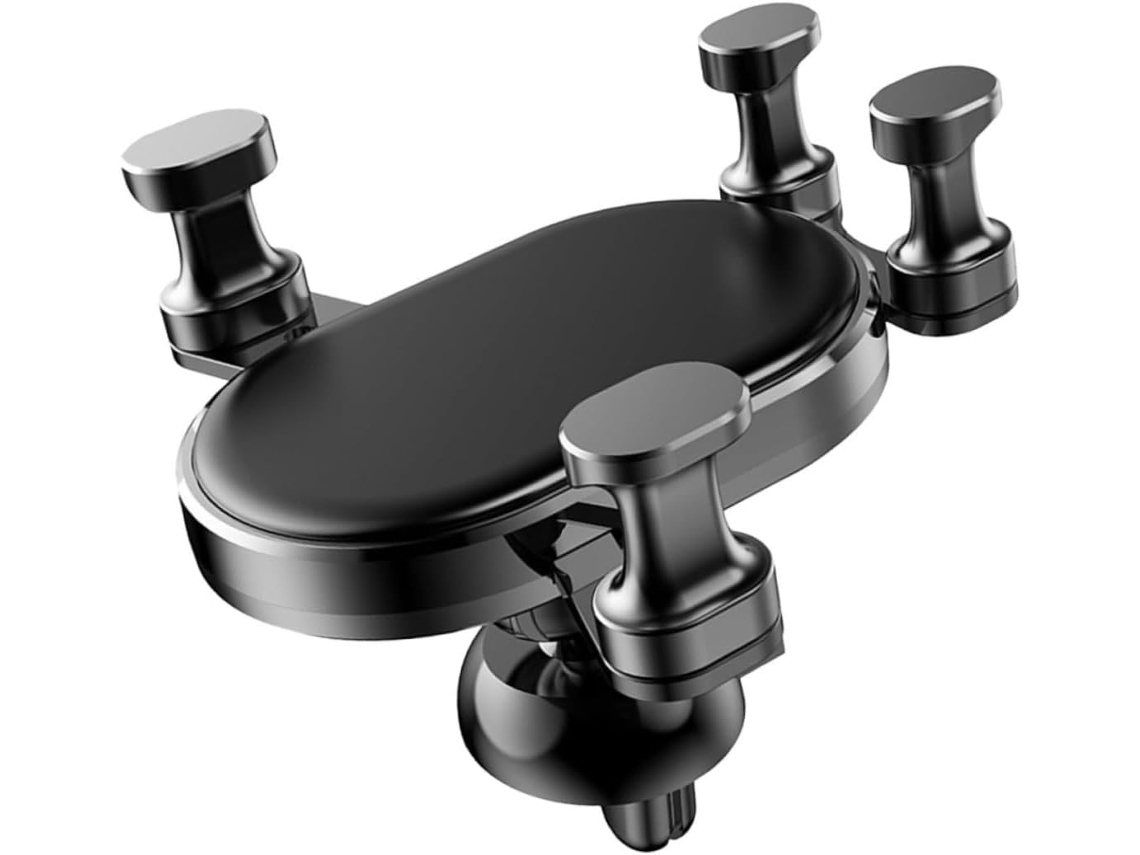 Soporte Giratorio Para Teléfono De Coche Con Estante Y Clips De Silicona Suave.