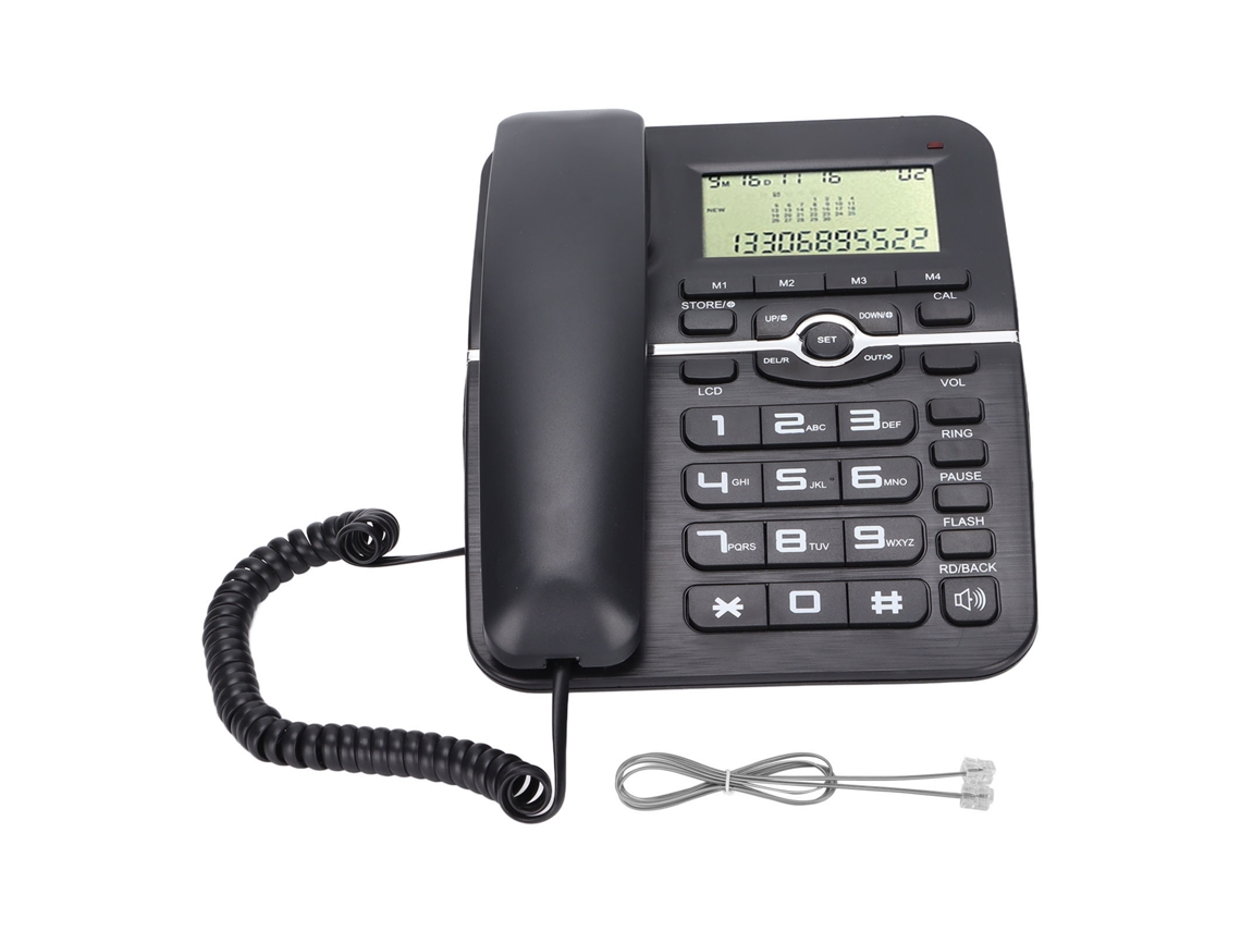 Teléfono De Escritorio Con Cable Kxt2028cid Con 4 Grupos De Marcación Rápida Para Uso En Oficinas/hoteles - Negro