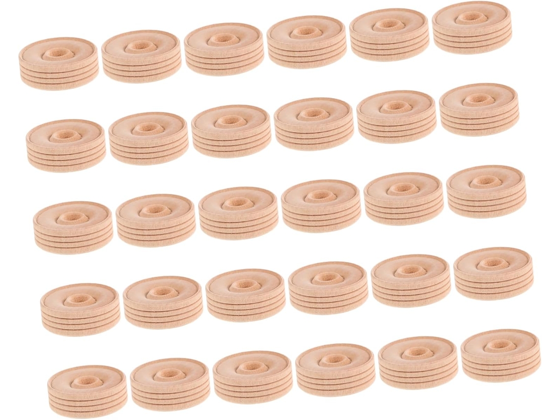 Ruedas De Juguete De Madera, 30 Piezas, 3,5 Cm, Agujero De 6 Mm, Madera Maciza De Haya, Para Niños Y Niñas (hágalo Usted Mismo).