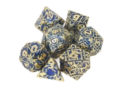 7 Dados Poliédricos Metálicos Grabados Con Forma De Laberinto, Sólidos Y Equilibrados Para Juegos De Rol.