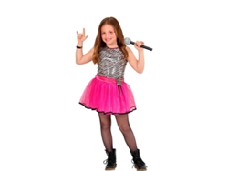 Disfraz de Pop Star gris y rosa para niña