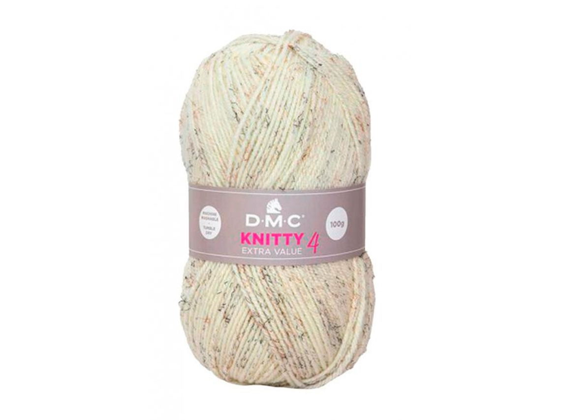 Hilo de La DMC Knitty4 8112/930 100G Branco Mesclado
