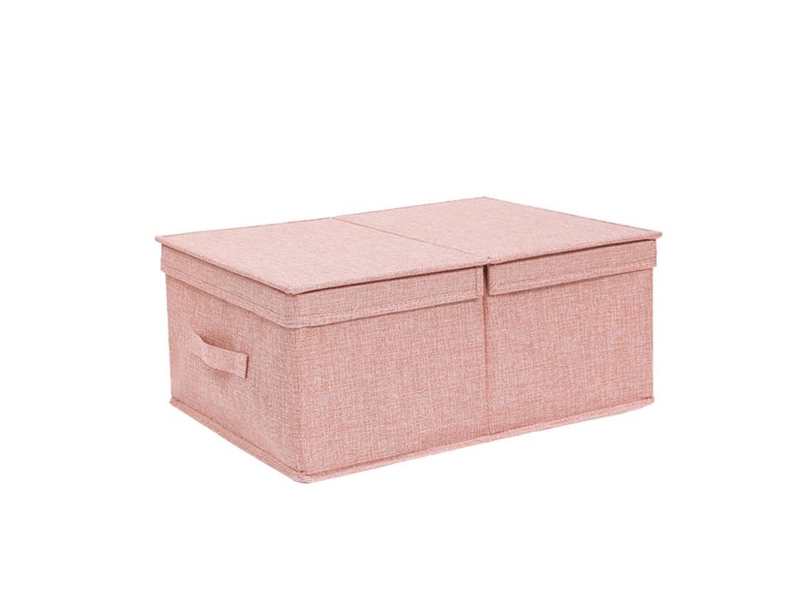 Caja de almacenamiento de tela tipo tapa para ropa y edredones Kofihety